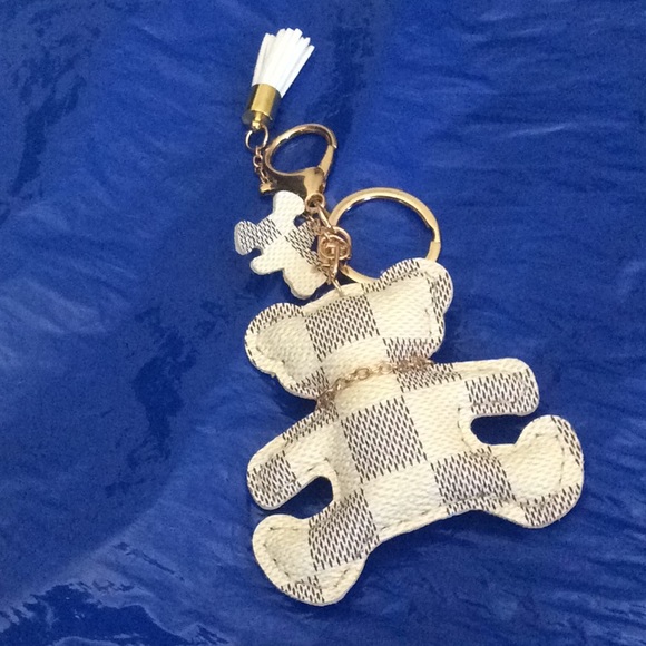 3 COLOR BEAR 🐻 Key/Purse Charm, ring, chain, clip - Picture 4 of 8